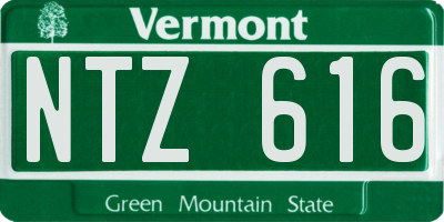 VT license plate NTZ616