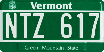 VT license plate NTZ617