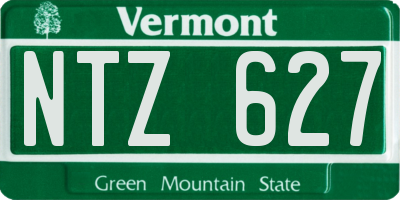 VT license plate NTZ627