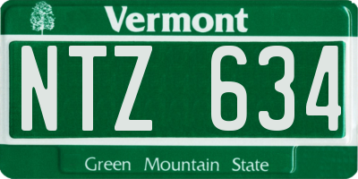 VT license plate NTZ634