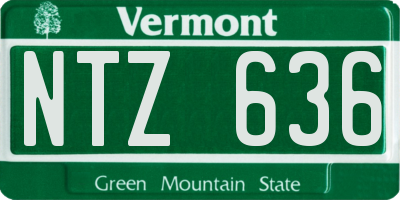 VT license plate NTZ636