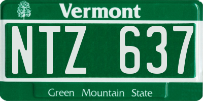 VT license plate NTZ637
