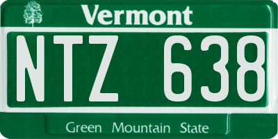 VT license plate NTZ638