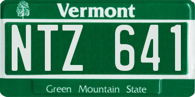 VT license plate NTZ641