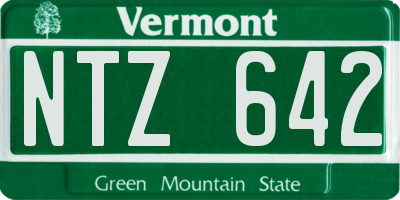 VT license plate NTZ642