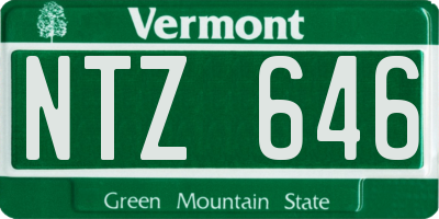 VT license plate NTZ646