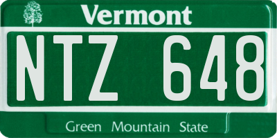 VT license plate NTZ648