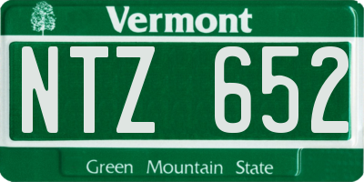 VT license plate NTZ652