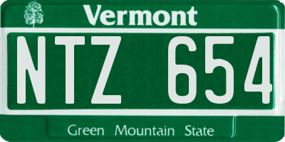 VT license plate NTZ654