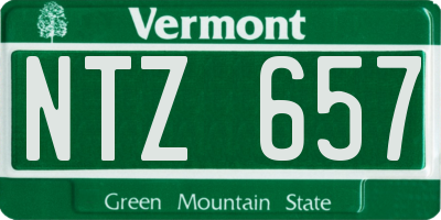VT license plate NTZ657