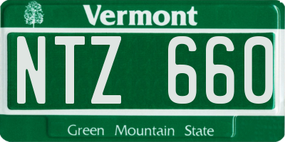 VT license plate NTZ660