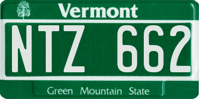 VT license plate NTZ662