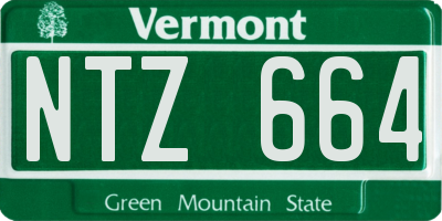 VT license plate NTZ664