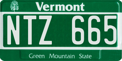 VT license plate NTZ665