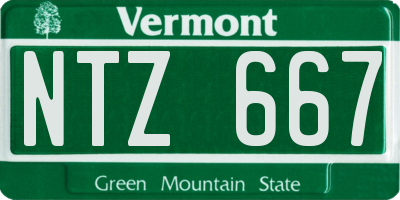 VT license plate NTZ667