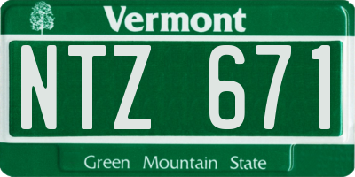 VT license plate NTZ671