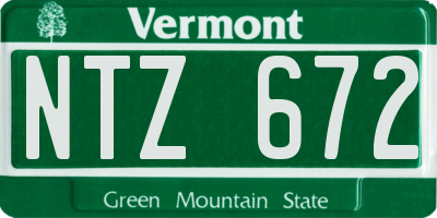 VT license plate NTZ672