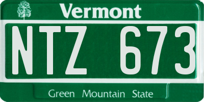 VT license plate NTZ673