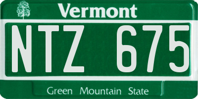 VT license plate NTZ675