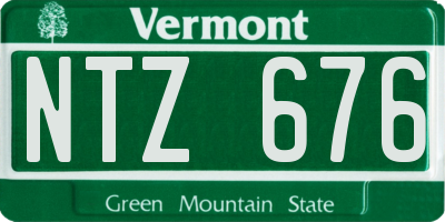 VT license plate NTZ676