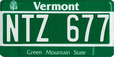 VT license plate NTZ677
