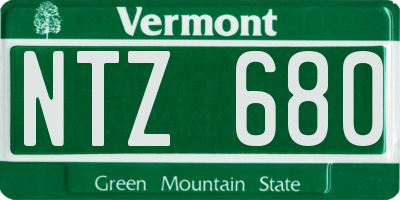 VT license plate NTZ680