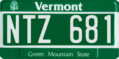VT license plate NTZ681