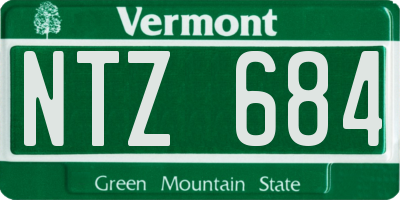 VT license plate NTZ684