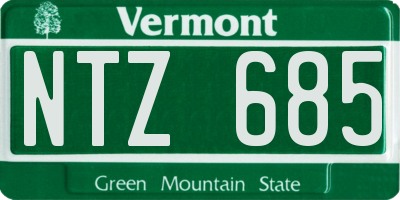 VT license plate NTZ685