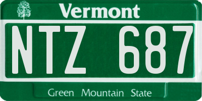 VT license plate NTZ687
