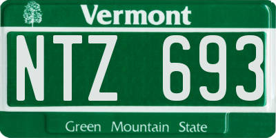 VT license plate NTZ693