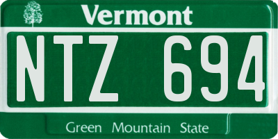 VT license plate NTZ694