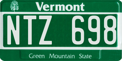 VT license plate NTZ698