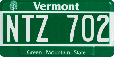 VT license plate NTZ702