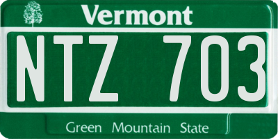 VT license plate NTZ703