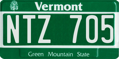 VT license plate NTZ705