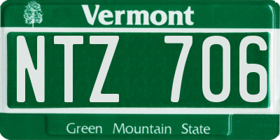 VT license plate NTZ706
