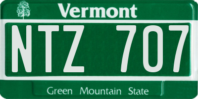 VT license plate NTZ707