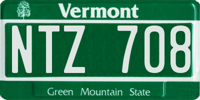 VT license plate NTZ708