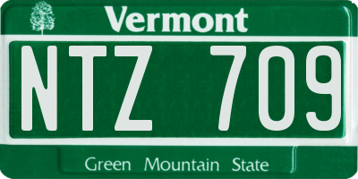 VT license plate NTZ709