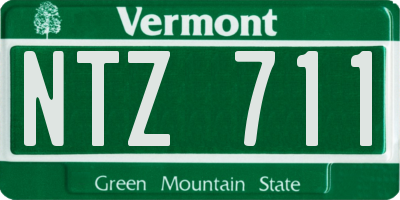 VT license plate NTZ711