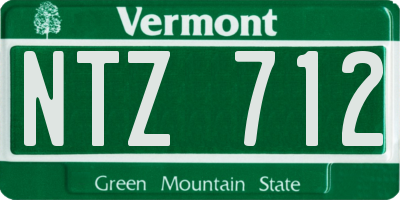 VT license plate NTZ712