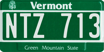VT license plate NTZ713