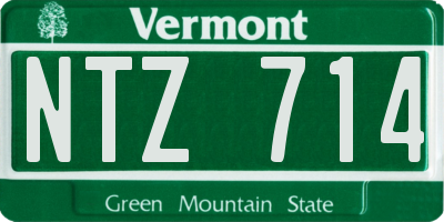 VT license plate NTZ714
