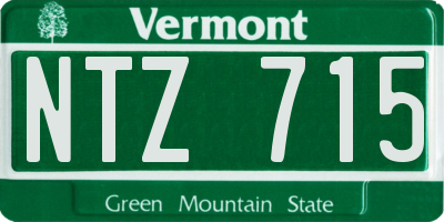 VT license plate NTZ715