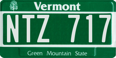VT license plate NTZ717