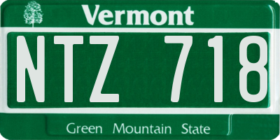 VT license plate NTZ718