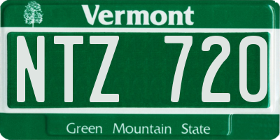 VT license plate NTZ720