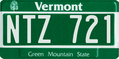 VT license plate NTZ721