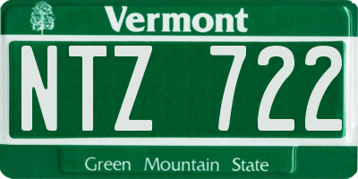 VT license plate NTZ722